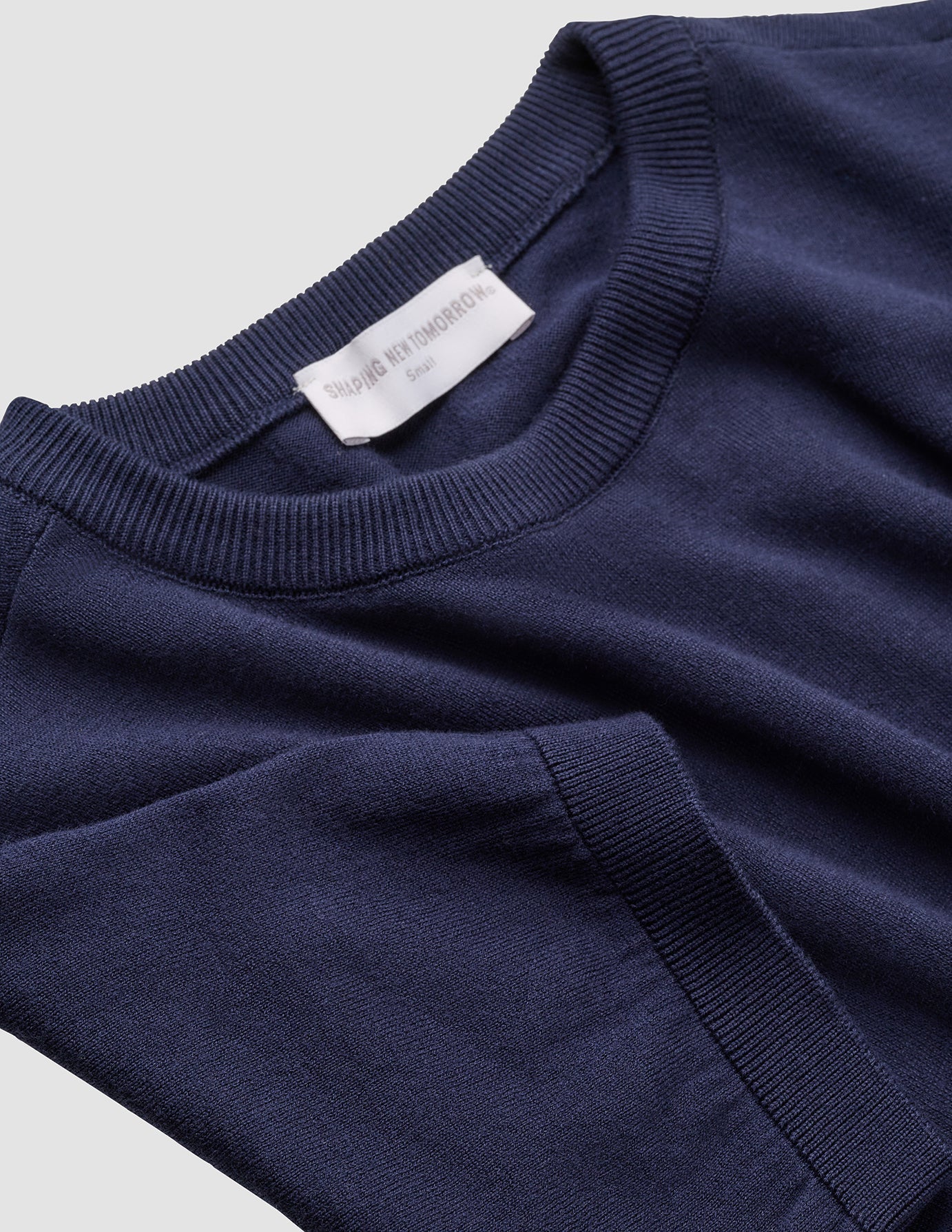 Fine Knit T-shirt Navy